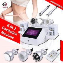 6-in-1 Ultraschall-Laser-Schlankheitsgerät FR BIO Mikrostrom Hautstraffungs-Massagegerät Fettreduktions-Instrument Gesichtsstraffung