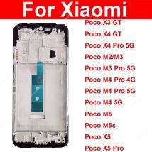 LCD Rahmen Für Xiaomi POCO X4 X5 M2 M3 M4 M5 M5s Pro X3GT X4GT 5G LCD Front Rahmen gehäuse Front Lünette Platte Smartphone Teile