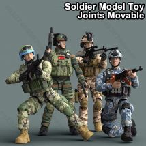1STK Soldier Model Toy Joints Movable Free Action PVC Model Figure Decoration Boy Military Doll Toys for Boys Christmas Gift