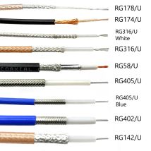 NUOVO Cavo Coassiale RF RG178 RG174 RG316 RG58 RG142 RG405 RG402 Filo a Bassa Perdita 50Ohm 1 metro Lungo