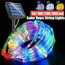 Cuerda de tubo Solar para exteriores, luz Led para jardín, decoración navideña, guirnalda de luces de hadas de 32m/22M/12M/7M, lámpara Led para fiesta de boda al aire libre