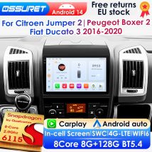 Qualcomm 8 Core 360 ° Kamera CarPlay Android Auto 2 Din Autoradio Für Fiat Ducato 3 Citroen Jumper 2 für Peugeot Boxer 2 2016-2020