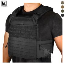 KRYDEX Taktische Trainingsweste, gewogen, MOLLE-Plattenträger, verstellbare Schultergurte, Outdoor-Sport, Herrenweste
