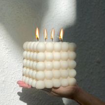 Große Blase Würfel Kerzen Silikonform 3D geometrische handgemachte Kerzenherstellung Wachs Formen Gips Epoxidharz Seifenform Home Decor