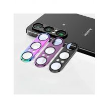 For Sony Xperia 1 VII VI Alloy Camera Bezel Tempered Glass Protector for Xperia1VII 1VII 1VI Metal Back Lens Camshield Ring Film