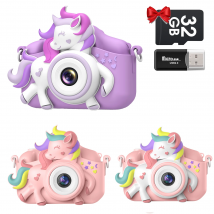 2.0 "fotocamera per bambini 20MP 1080P HD Toddle Selfie Camera simpatico cartone animato digitale Cmaera giocattolo con carta da 32 GB regalo per ragazze e ragazzi