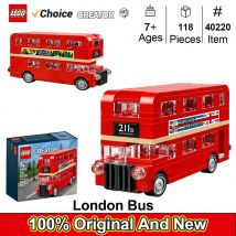 LEGO 40220 Creator Dwupoziomowy autobus londyński Klocki do budowania Zabawka dla dzieci Prezent urodzinowy na Dzień Dziecka (118 elementów)
