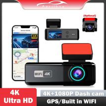Aprilboy WIFI Dash Cam 4K Auto DVR Vorne und Hinten Dual Objektiv Auto Auto Kamera mit APP Steuerung Nachtsicht 24H Parkplatz Monitor