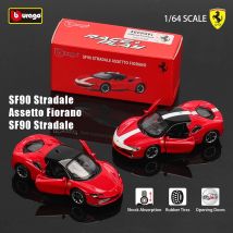 Bburago 1:64 oryginalny Ferrari SF90 SP1 458 ENZO F40 F12TDF SF90 seria modeli samochodów dla dzieci świąteczne zabawki prezentowe dla chłopców