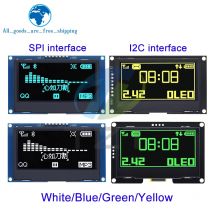 Modulo display OLED da 2,42 pollici da 2,42 pollici Modulo schermo LCD HD 128x64 SSD1309 Interfaccia seriale SPI/IIC I2C a 7 pin per Arduino UNO R3