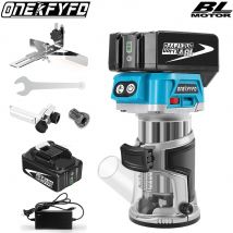 Electric Trimmer Router Brushless Woodwork Trimmer Machine Wood Router Milling Engraving Slotting Machine for Makita 18V Battery