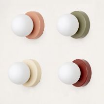 Kreatywna lampa ścienna LED Macaron 10/12cm Mini szklany kinkiet na balkon lampka nocna sypialnia