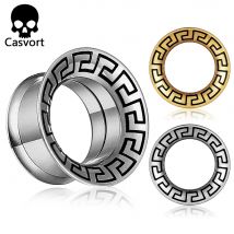Casvort 2PCS 316L Edelstahl Ohr Tunnel Plugs Bahre Studs Piercing Frauen Männer Körper Schmuck Unisex Hip-Hop Punk stil