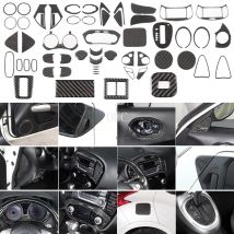 For 2011-2019 Nissan Juke/Infiniti ESQ Soft Carbon Fiber Interior Kit Dashboard Center Console Gear Shift Panel Trim Sticker