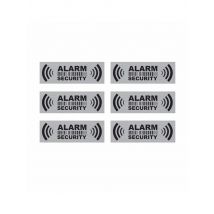 2.9"*1" 6PCs Security Alarm Warning Sign Stickers, Vinyl Decals