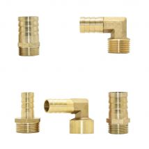 Ottone 1/2 3/4 pollici Filettatura Maschio A 14/16/19/25mm Connettore Barb Tubo di Rame Accoppiatore Raccordi Adattatore Per Tubo Dell'acqua