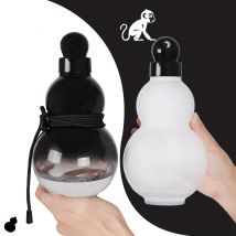 950 ml kürbisförmige Wasserflasche, Sport-Kunststoff-Trinkflasche mit Tragegurt, Direktgetränk für Wandercamp