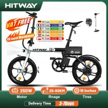 Bici elettrica HITWAY BK 35S, 16” E ciclismo 250W City E-Bike Max.Range 25-60KM donna uomo