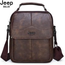 JEEP BULUO Große Kapazität Split Leder Tasche Für Mann Umhängetasche Neue Männer Umhängetasche Schulter Taschen Multi-funktion männer Handba