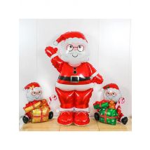 Huge Standing 2024 Christmas Balloons Santa Claus Xmas Balloons Merry Christmas Holiday Decoration Aluminum Film Balloon