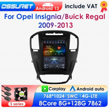 2 DIN Radio samochodowe Android 13 dla Opel Insignia Buick Regal 2009 - 2013 multimedialne Stereo 9,7 cala pionowy ekran Carplay 7862