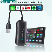 OTTOCAST Play2Video Ultra inalámbrico CarPlay Android Auto adaptador incorporado Youtube Netflix Video Box accesorios de coche