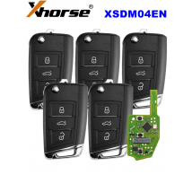 5PCS Xhorse XSMQB1EN XSDM04EN MQB Universal Smarty Remote Key English Version work with VVDI2 VVDI Key Programmer