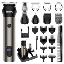 Solimpia All In One Hair Trimmer for Men Digital Display Eyebrow Beard Trimmer Electric Wet/Dry Grooming Kit USB Haircut