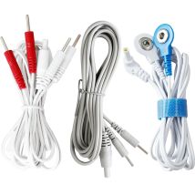 Langlebige Leitungsdrähte für TENS EMS-Einheit, Standardleitungen, kompatibel mit elektrischen Muskelstimulatoren, Massagegerät, Premium-Elektrodenkabel