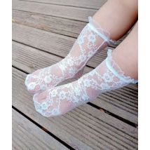 Baby Mädchen Knies trümpfe lange Kinder weiche Spitze Zeug Prinzessin Socke Rüschen süße weiße Mädchen Socken für 0-6 Jahre