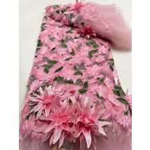 Afrikanischer nigeria tüll spitzens toff, pailletten stickerei, hochzeits feier guipure kleid, perlens tein, 5yards, hohe qualität, dp0297