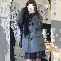 Japanese Kawaii Long Sleeve Coat Women Sweet Casual Double Breasted Jacket Preppy Style Jk Harajuku Autumn Girl Clothing 2025