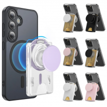 popsoGrip Für Samsung S25/S24 Serie Magnetische Brieftasche Mit Verstellbarem Telefon Halter Stehen Grip Für iPhone Magnetische Karte Brieftasche hol