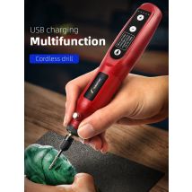 5-Speed Adjustable Cordless Engraving Pen Grinder Electric Drill Cutting Polishing Drilling Rotary Tool With Dremel Accessories