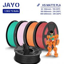 JAYO PLA Classic 3D Filament 1.75mm High Speed Matte PLA 3D Printer Filament Neatly Wound 3D Printing Materials 5Rolls/set