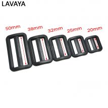 5pcs Plastic Buckle Black Curve Tri-Glide Slider 20mm 25mm 32mm 38mm 50mm Adjustable Buckle for  Belt Suitcase Bags DIY