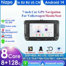 Carplay 4G + WIFI 2 Din Lettore multimediale per auto Android per VW Volkswagen Skoda Octavia Golf 5 6 Touran Passat B6 Polo Jetta MK5 MK6