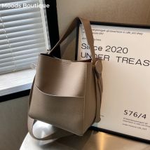 MOODS Lychee Muster Schulter Eimer Taschen Für Frauen Weiche PU Leder Große Kapazität Shopper Totes Weibliche Pendeln Umhängetaschen Handtaschen