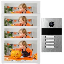 4 fili TMEZON TUYA 1080P 7 pollici Touch Screen a colori Wireless Wifi Videocitofono Smart APP Sistema citofonico domestico per appartamento