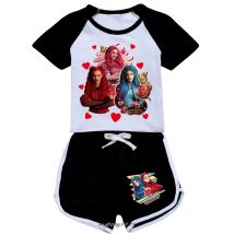 New Casual Descendants 4 Clothes Kids T-shirt & Sport Shorts 2Pcs Set Baby Girls Clothing Sets Boys Short Sleeve Sportswear Gift