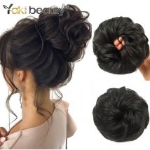 Synthetische unordentliche Dutt lockiges Haar elastisches Band Chignon Haar Donut Haarteil Extensions für Frauen