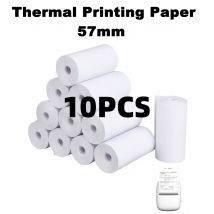 10Rolls Mini Thermal Printer Paper Roll Paper Child Camera No-Sticker For Inkless Printing Photo Picture For Photos Notes 57x25m