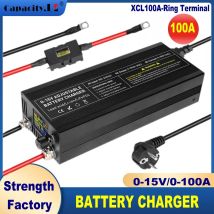 12V 100A Lithium Batterie Ladegerät 100A Lifepo4 Ladegerät Power Schnelle Ladung 100v-240v Einstellbare spannung Strom Batterie Adapter