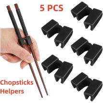 5 uds palillos reutilizables ayudantes entrenamiento palillos bisagras conector práctica palillos ayudante para adultos chico principiante entrenador