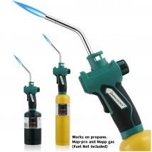 Propane Torch Head Gas Torch Gas Burner Welding with Trigger Start MAPP Turbo Welding Kit for Soldering Welding Cooking Melting