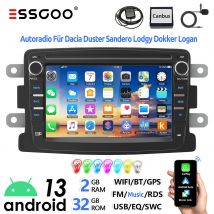 ESSGOO Android13 32G Carplay Per Renault Dacia Duster Sandero Dokker Logan Lodgy Captur Simbolo Auto Stereo GPS WIFI RDS Bluetooth