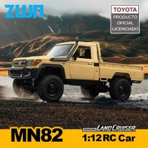 ZWN MN82 1:12 coche Rc Retro con luces LED simulación a escala completa LC79 profesional 4WD camioneta con Control remoto modelo de camión RC Juguetes