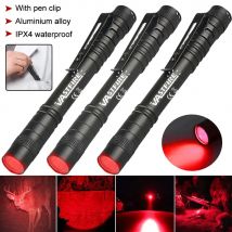 Mini-Stiftleuchte, Taschenlampe, Rot/Weiß/395 nm, Taschenlampe, Taschenlampe mit Clip, für Haustiere, Hund, Katze, Urinfleck, Erz, Gelderkennungs-Taschenlampe