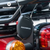 ROCKBROS Fahrradschloss, Diebstahlschutz, tragbar, leicht, 3-stelliges Passwort, Kabelschloss, Helmschloss, Kette, Rucksack, Fahrradzubehör