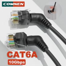 Comnen cat6a Ethernet-Kabel 10 Gbit/s 90/360 Grad Rotation Patchkabel rj45-Anschluss 10g für Laptop-Router PC-Netzwerk LAN-Kabel
